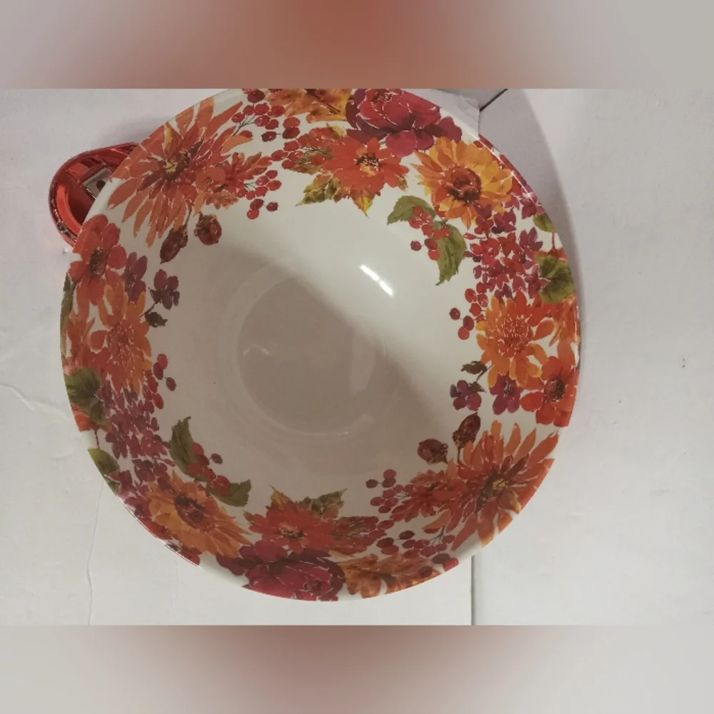 Melamine Mixing Bowls Serving Set of 3 Floral